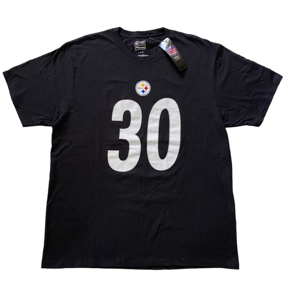 NWT Pro Line NFL Pittsburgh Steelers James Conner #30 Black T-Shirt Size Large - Picture 9 of 9